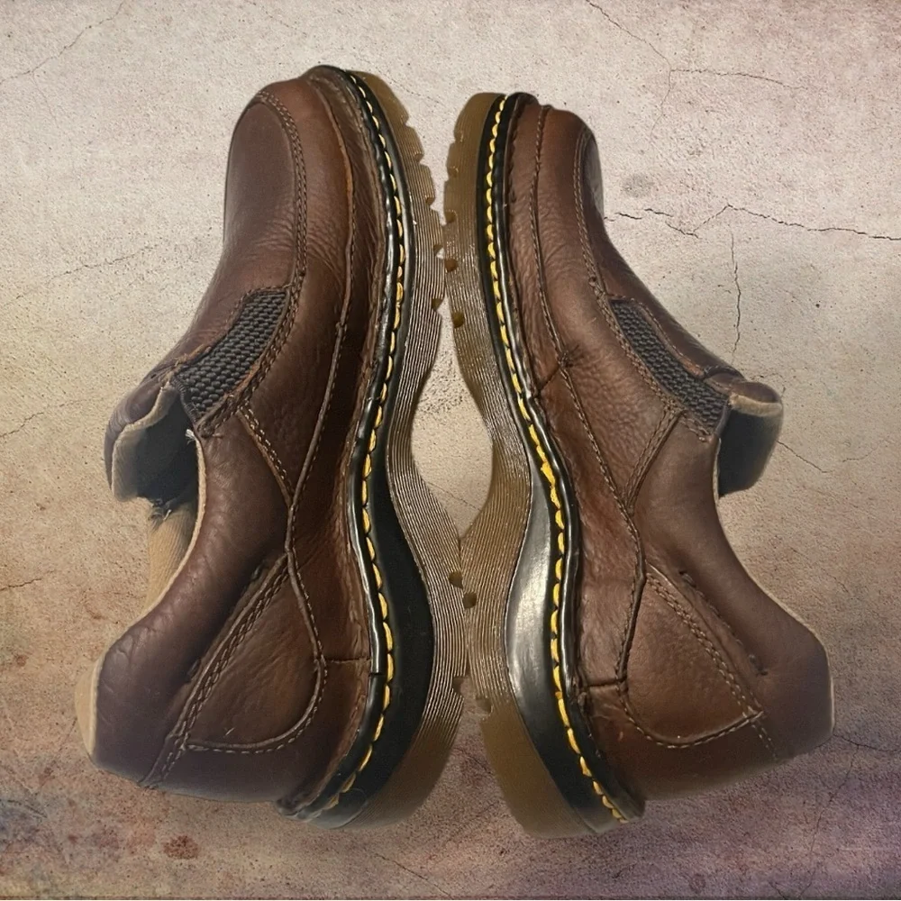 Dr. Martens Men's Orson Brown Leather Slip-On Loafers Size 8 - 11198 - AW004